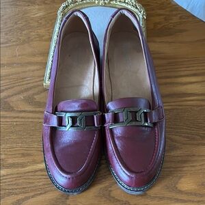 Women's Burgundy Loafers with Chain Detail by Rockport